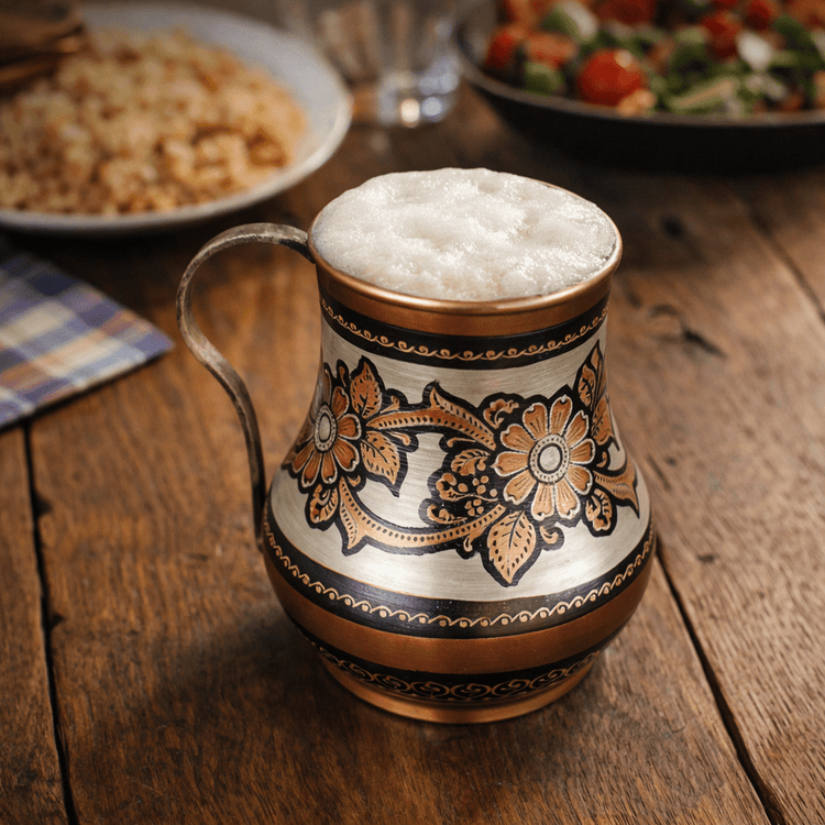 Asil Bakır Hand - Carved Copper Mug 11 cm - Exporgin | Global Shopping Site