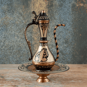 Asil Bakır Hand - Carved Palace Copper Ewer 15 cm - Exporgin | Global Shopping Site