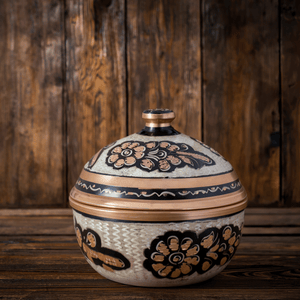 Asil Bakır Hand - Carved Round Copper Candy Dish 11 cm - Exporgin | Global Shopping Site