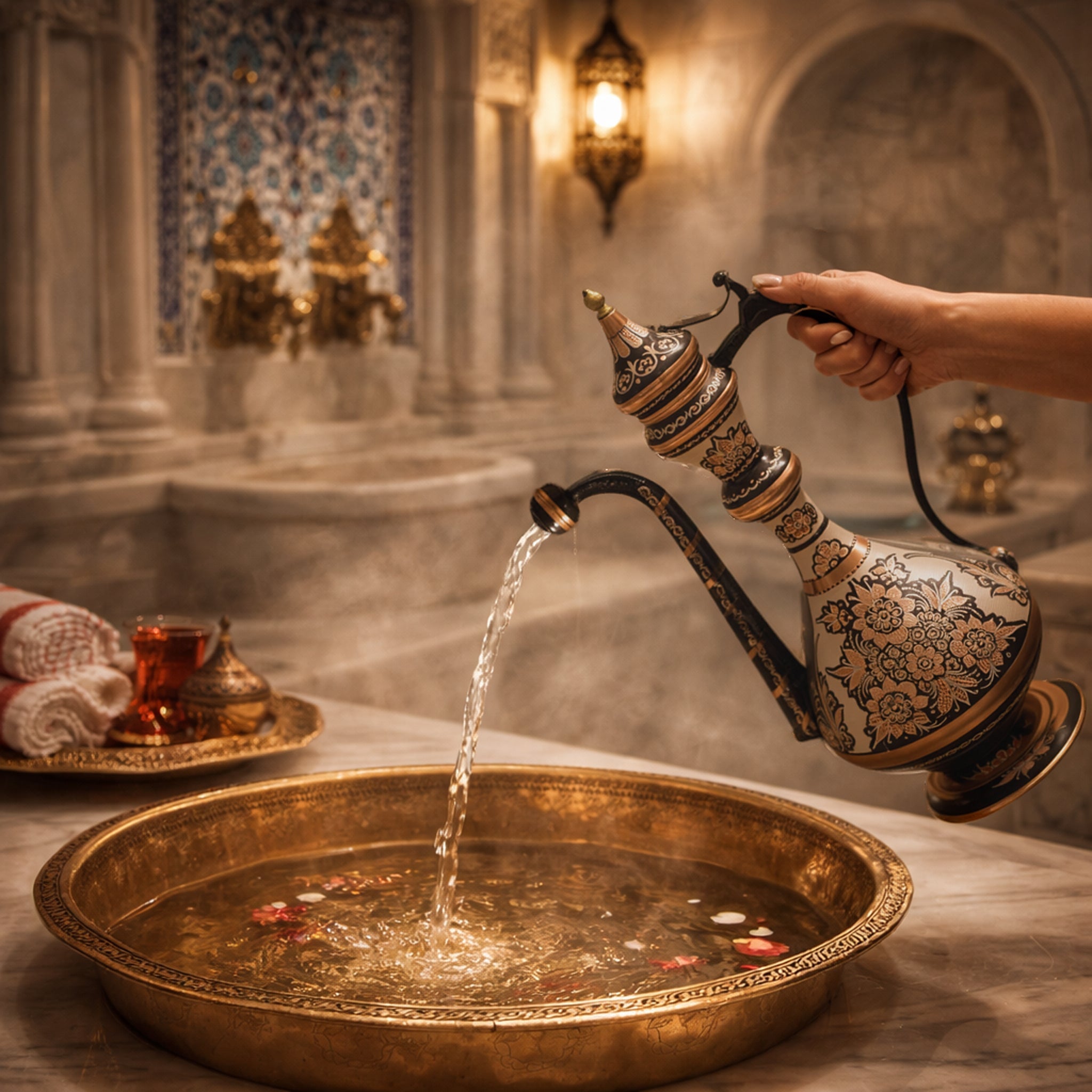 Asil Bakır Hand - Carved Sultan Copper Ewer 58 cm - Exporgin | Global Shopping Site