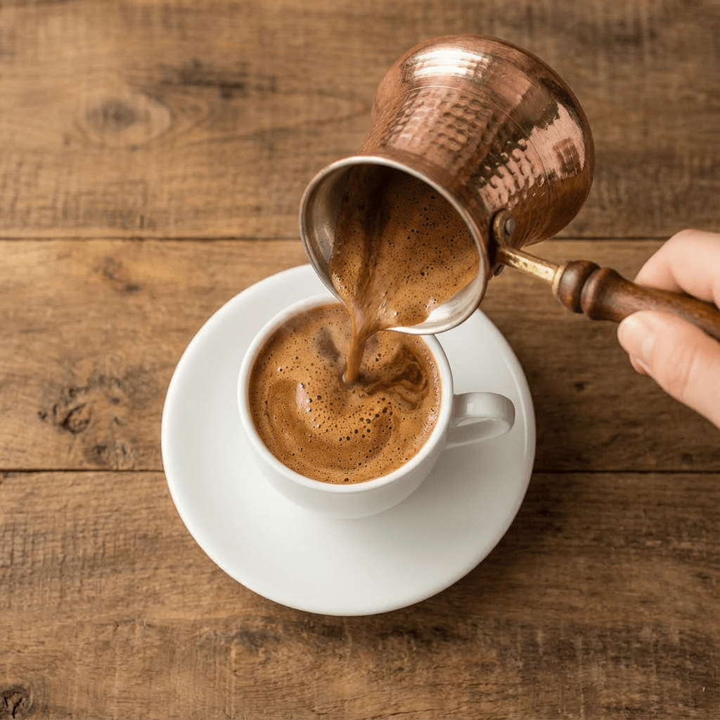 Authentic Turkish Coffee Gift Set with Copper Cezve & Lokum - Exporgin | Türkiye Comes to You