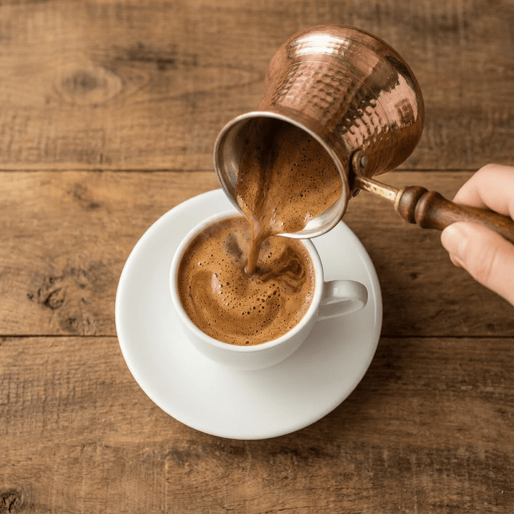 Authentic Turkish Coffee Gift Set with Copper Cezve & Lokum - Exporgin | Türkiye Comes to You