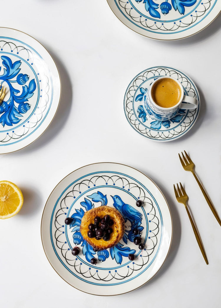 Azul Cake Plate for 6 People - Exporgin | Türkiye Comes to You