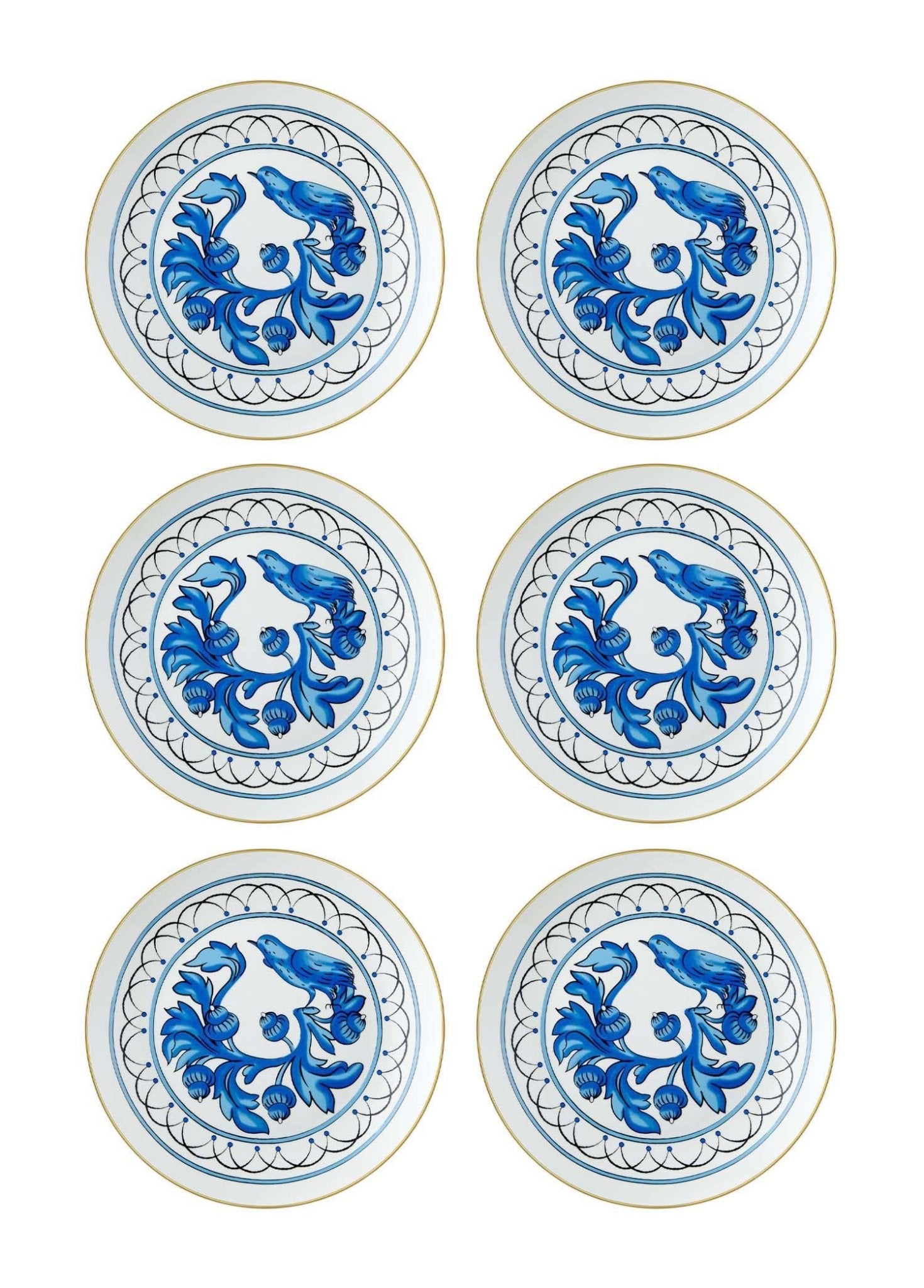 Azul Cake Plate for 6 People - Exporgin | Türkiye Comes to You