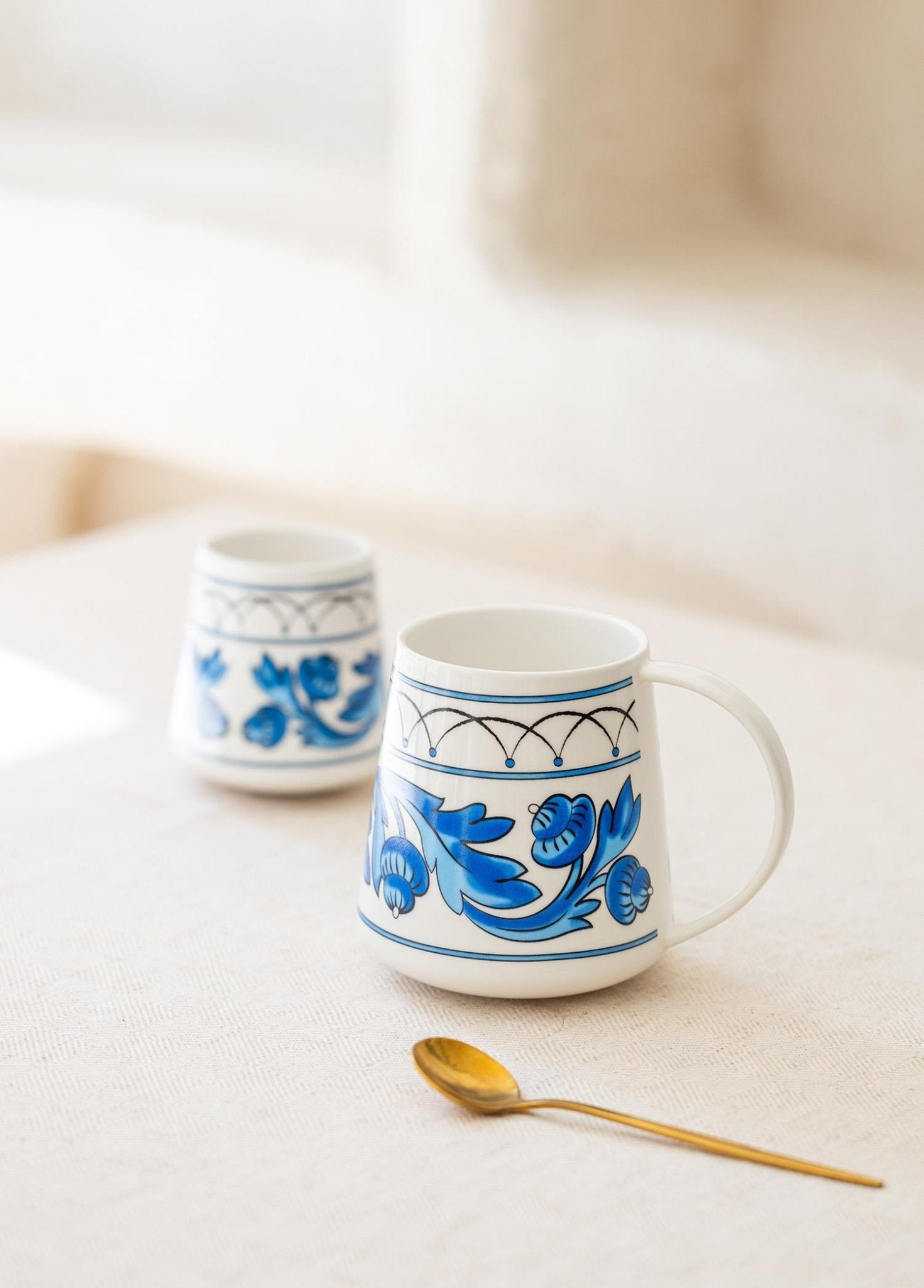 Azul Porcelain Mug KPA0251 340 cc - Exporgin - Global Shopping Site