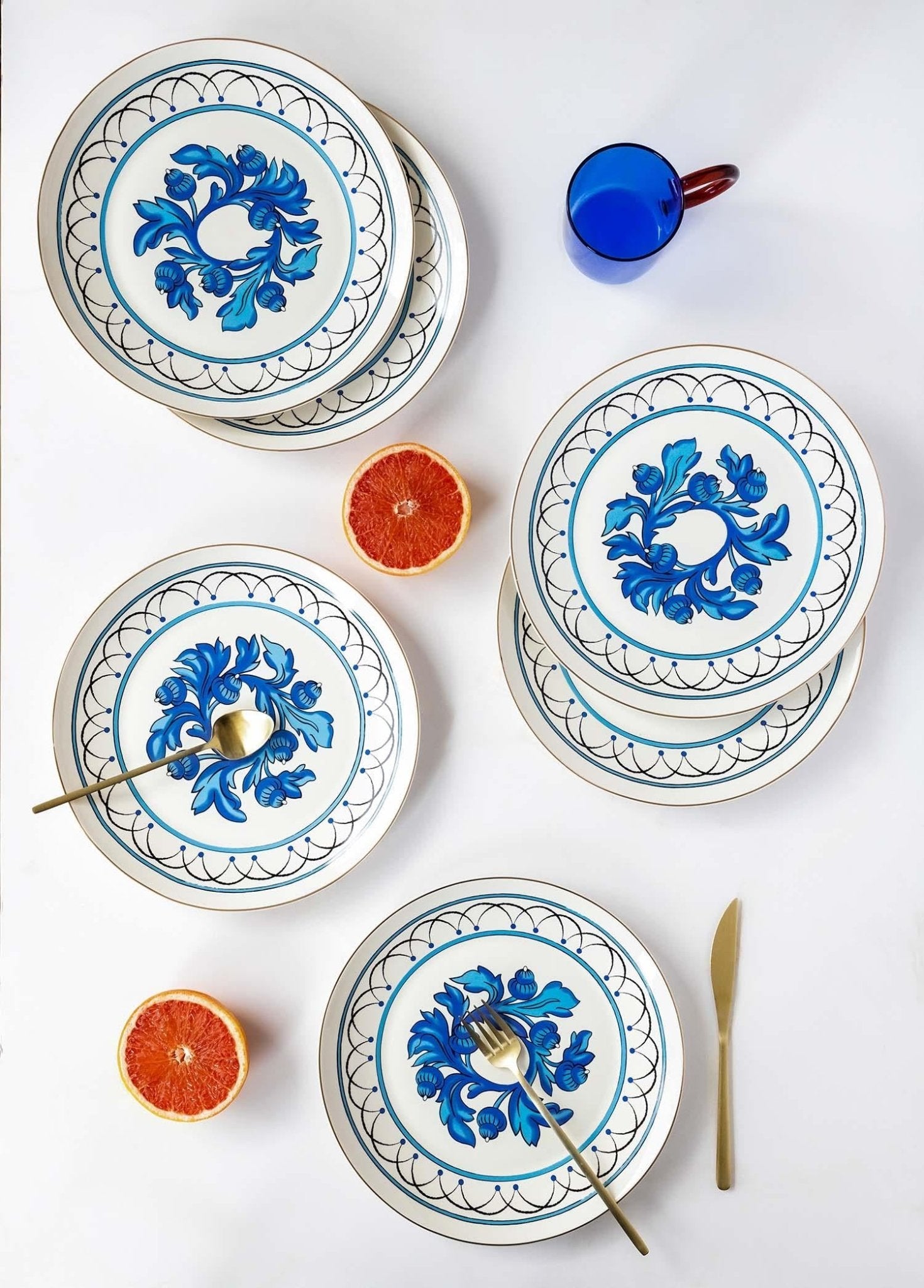 Azul Serving Plate for 6 People - Exporgin | Türkiye Comes to You