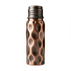 Bakırzen Black Hammered Copper Water Bottle 550ml (18.59 fl oz) - Exporgin | Türkiye Comes to You