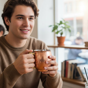 Bakırzen Polished Copper Mug 400ml (13.53 fl oz) - Exporgin | Türkiye Comes to You