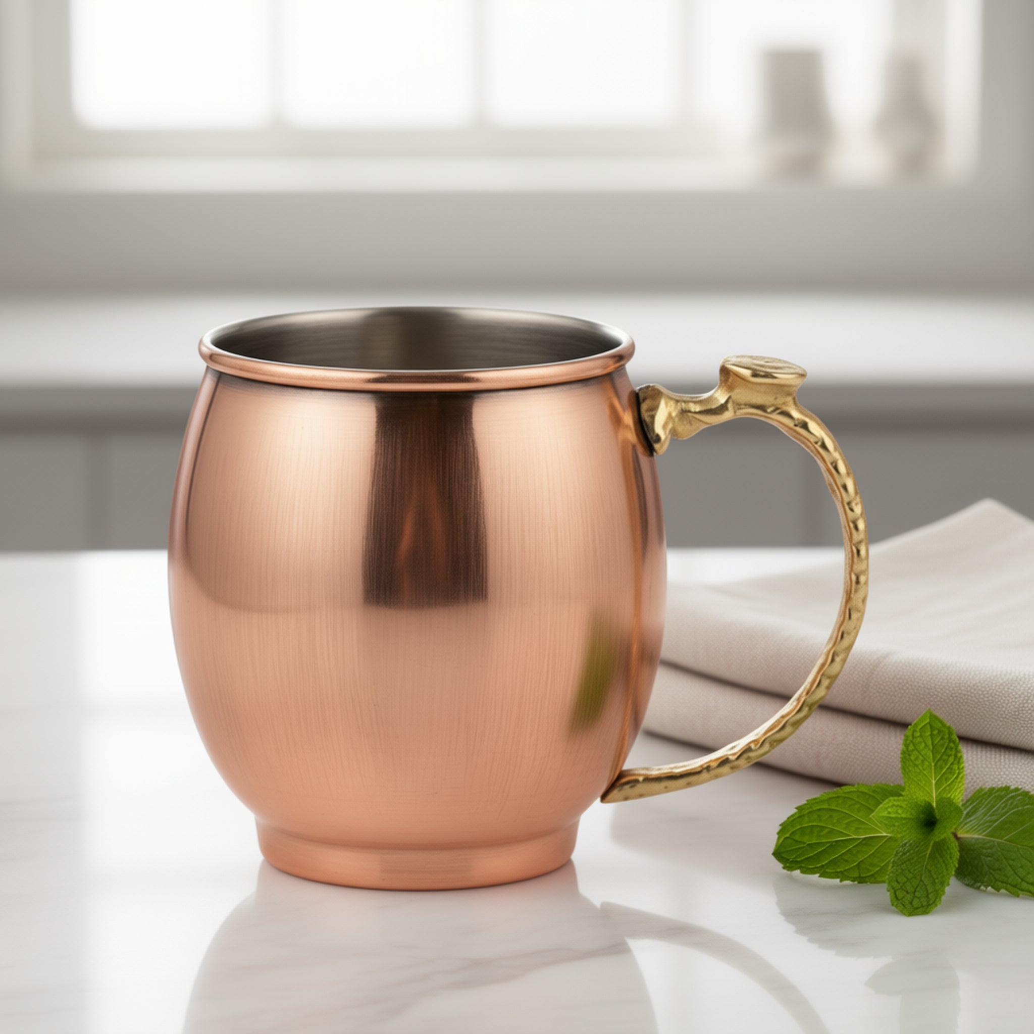 Bakırzen Polished Copper Mug 400ml (13.53 fl oz) - Exporgin | Türkiye Comes to You