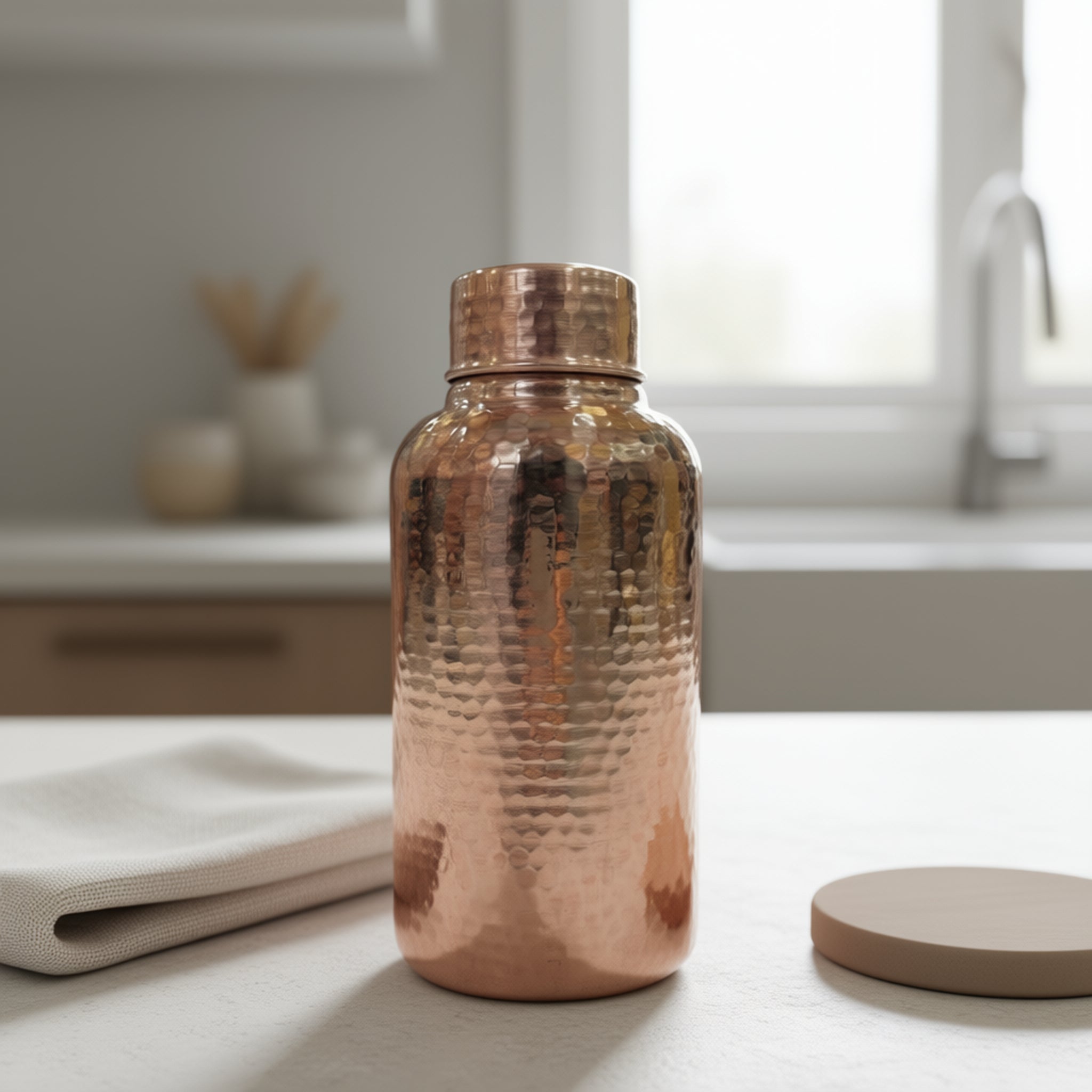 Bakırzen Pure Copper Water Bottle 1.6L (54.1 fl oz) - Exporgin | Türkiye Comes to You