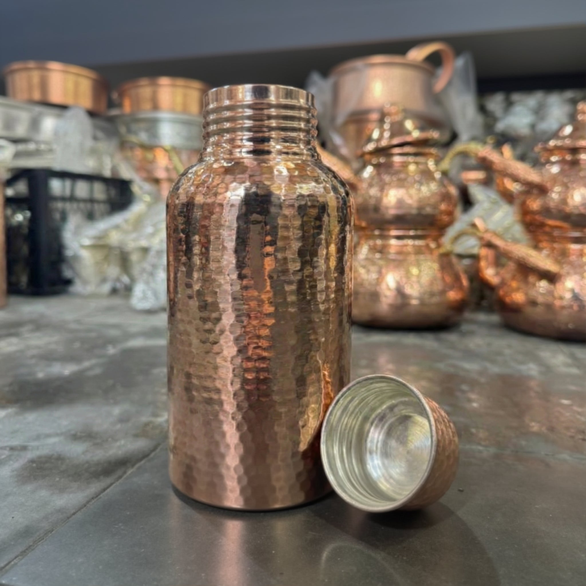 Bakırzen Pure Copper Water Bottle 1.6L (54.1 fl oz) - Exporgin | Türkiye Comes to You