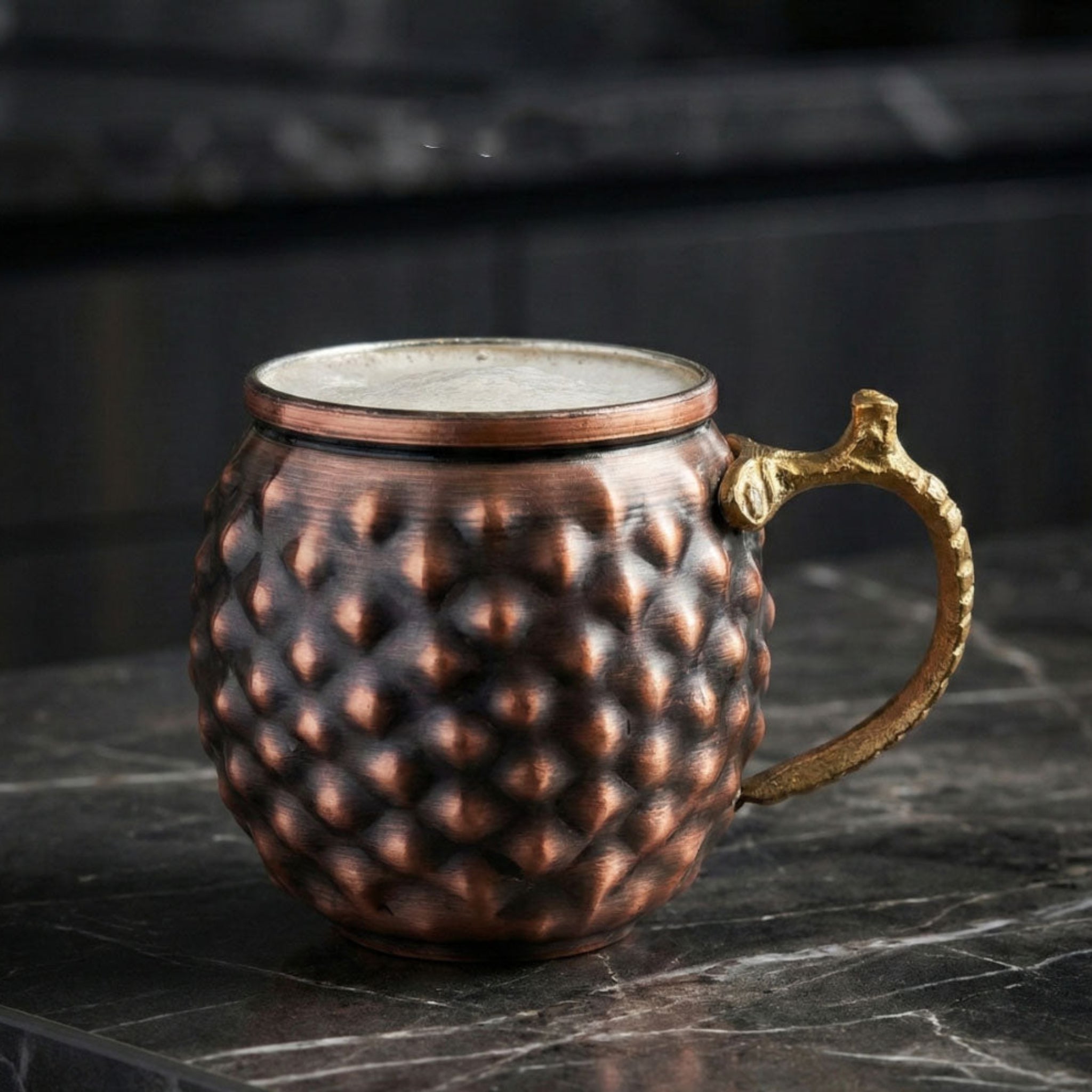 Bakırzen Pyramid - Shaped Black Cup 300ml (10.14 fl oz) - Exporgin | Türkiye Comes to You