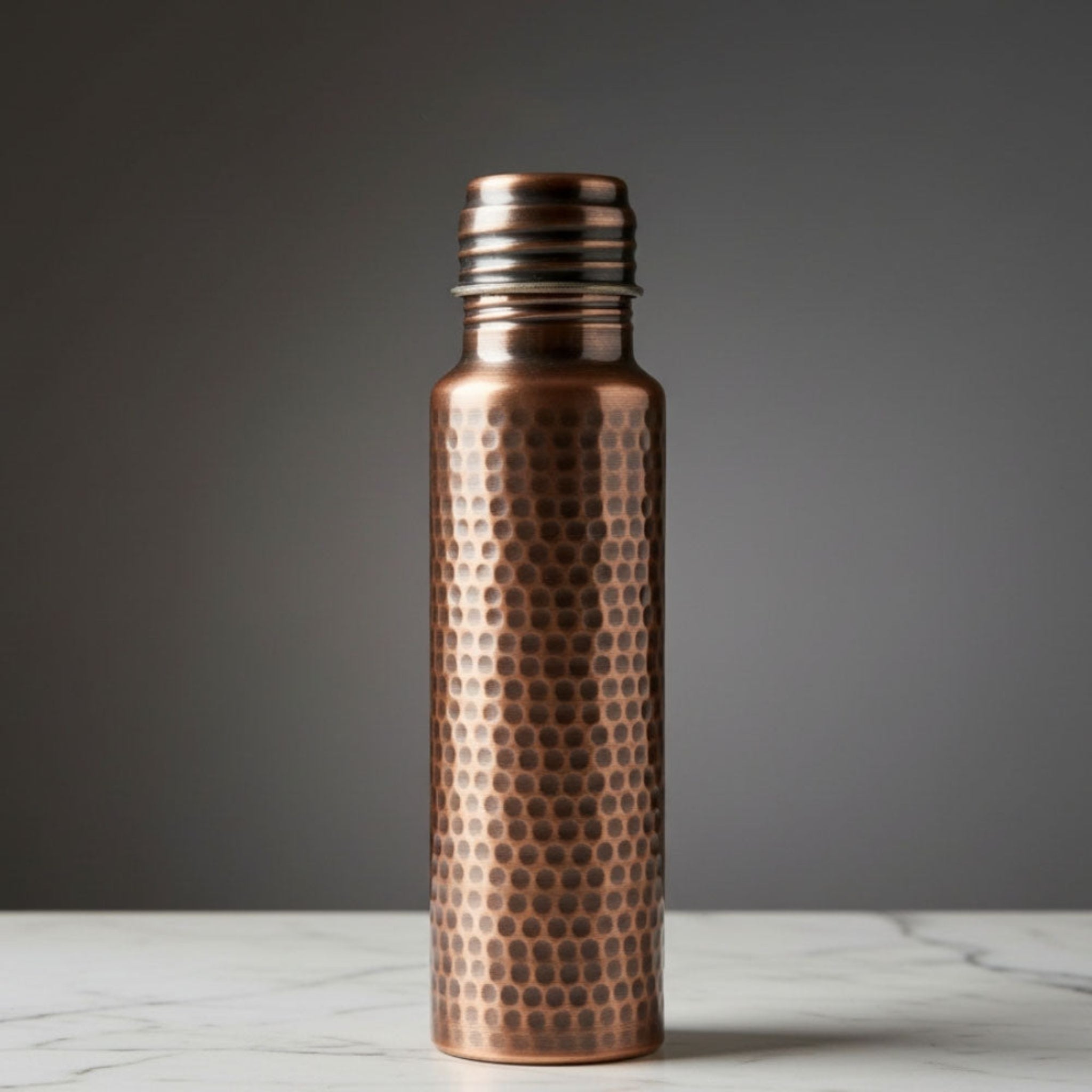 Bakırzen Tinned Pure Copper Water Bottle 750ml (25.36 fl oz) - Exporgin | Türkiye Comes to You