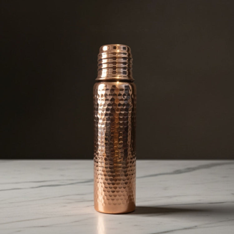 Bakırzen verzinnte Wasserflasche aus reinem Kupfer, 750 ml (25,36 fl oz) – Exporgin | Türkiye Kommt zu Dir