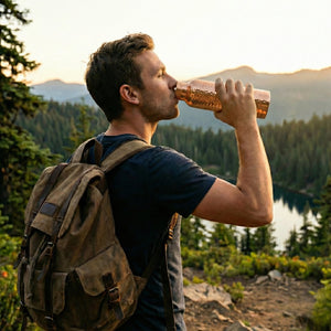 Bakırzen Tinned Pure Copper Water Bottle 750ml (25.36 fl oz) - Exporgin | Türkiye Comes to You