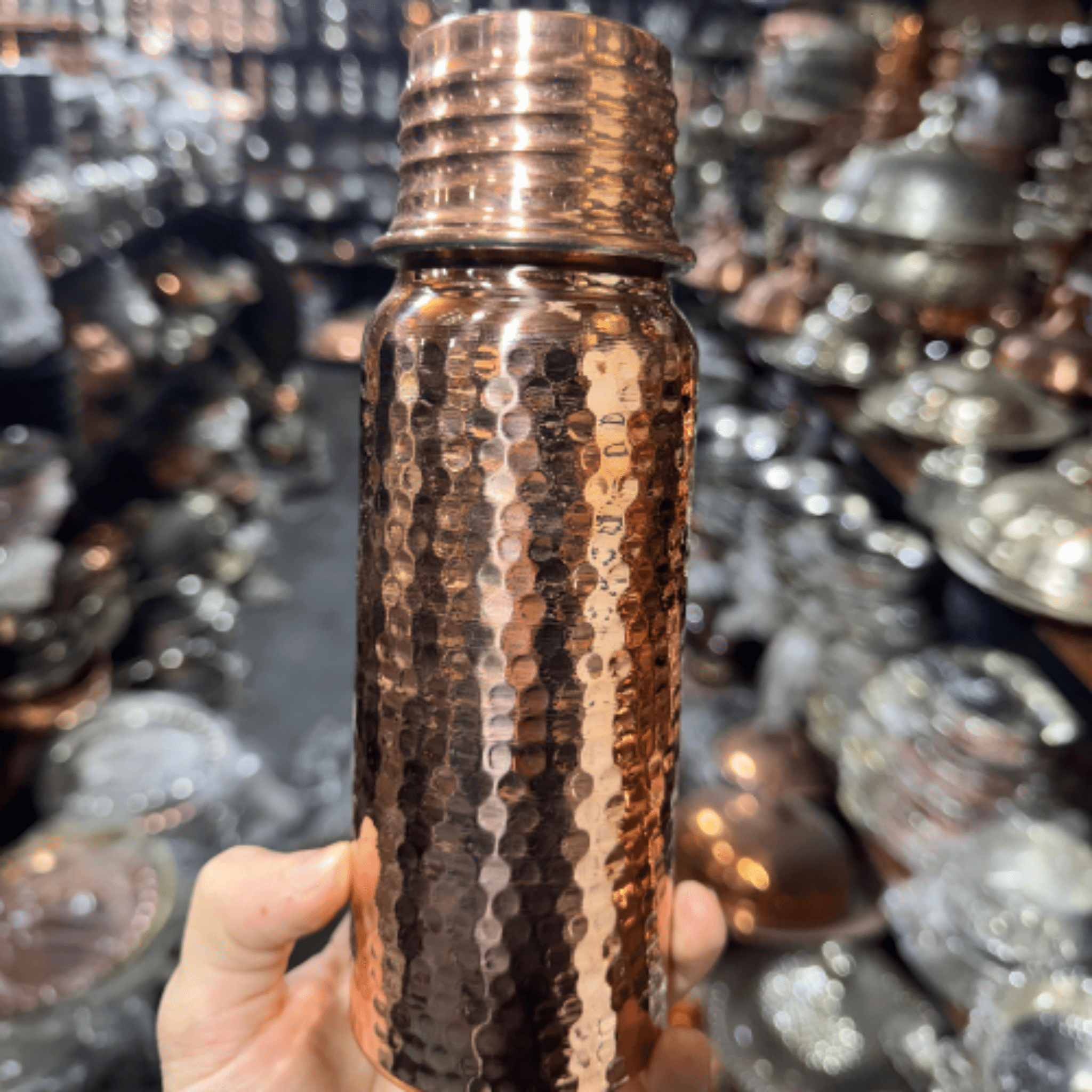 Bakırzen verzinnte Wasserflasche aus reinem Kupfer, 750 ml (25,36 fl oz) – Exporgin | Türkiye Kommt zu Dir