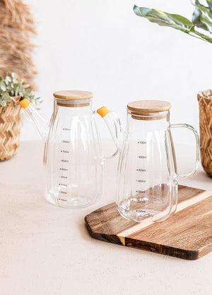 Bamboo Glass Olive Oil Bottle 900 cc SSE0040 - Exporgin | Türkiye Comes to You