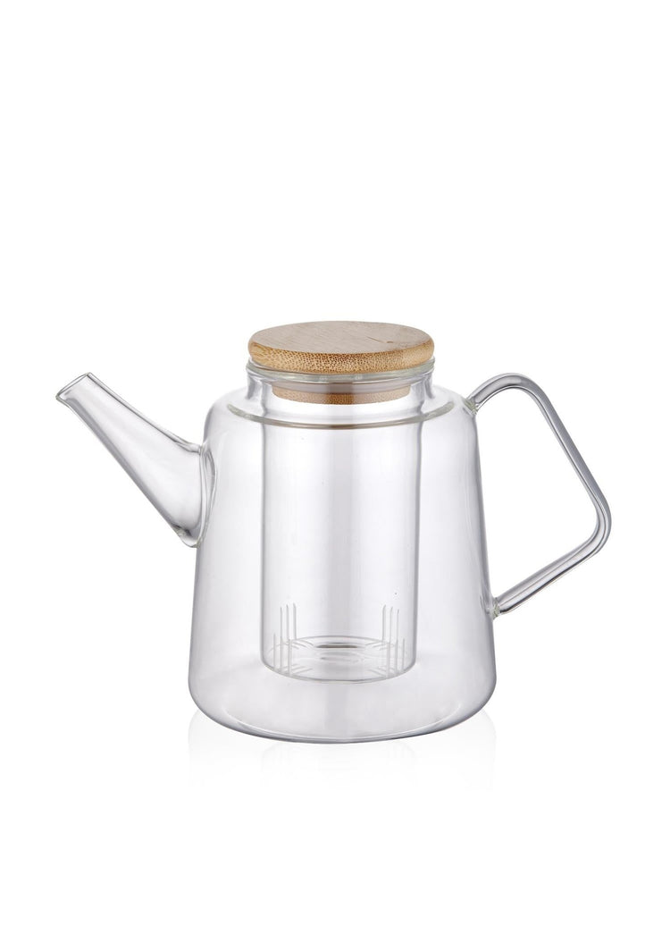 Bamboo Lid Strainer Teapot 800 ml - Exporgin - Global Shopping Site