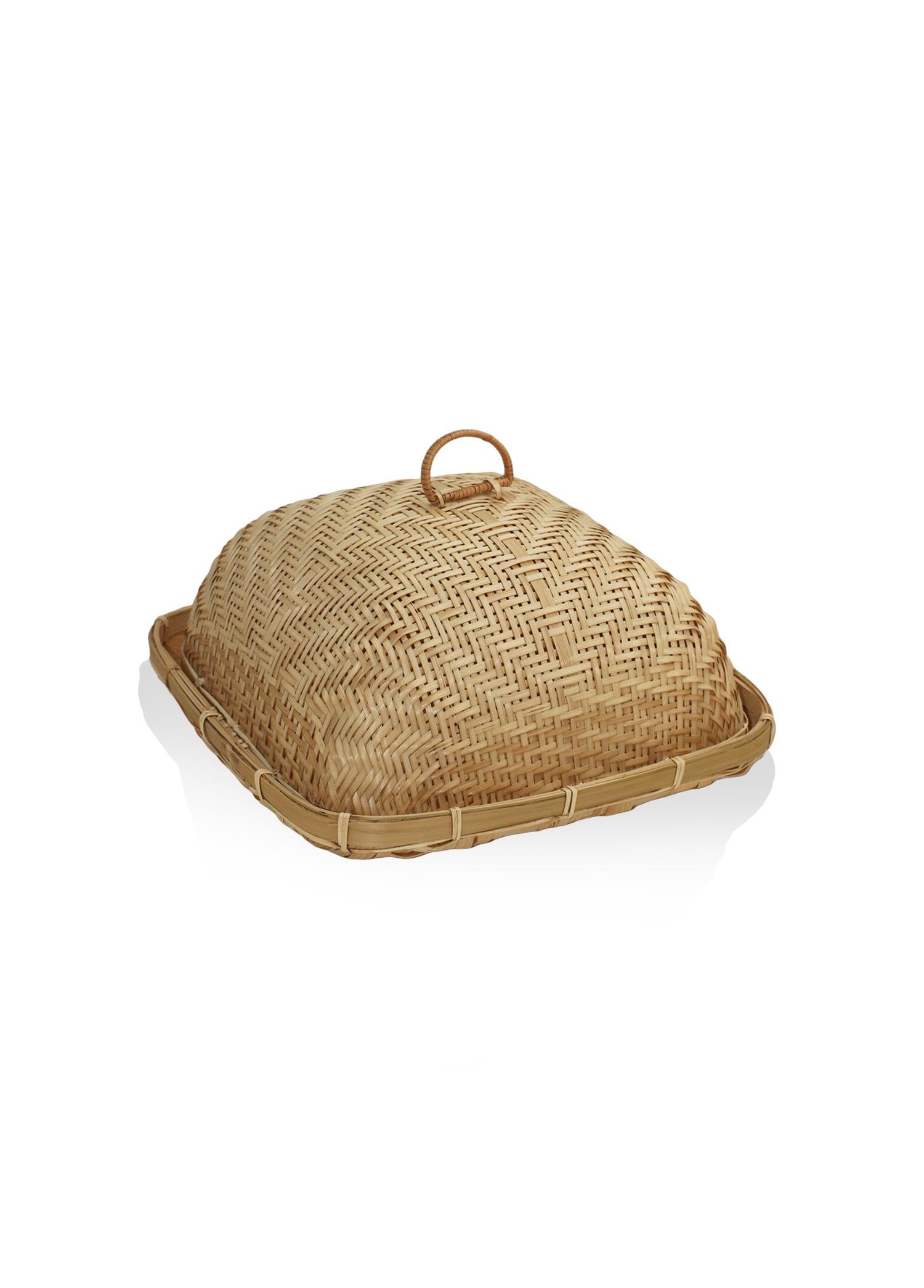 Bamboo Rectangular Tray 34x34x19 cm