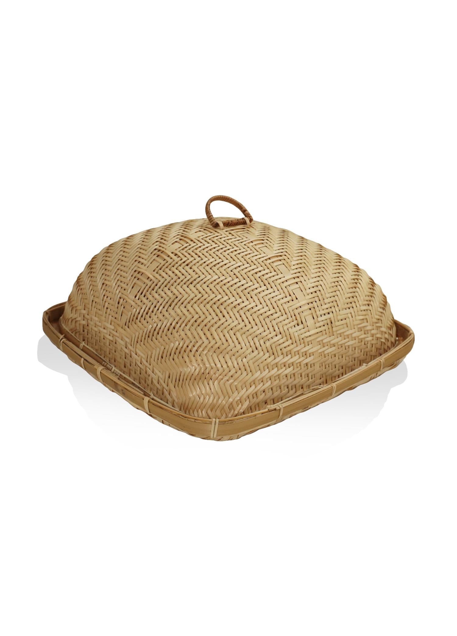 Bamboo Rectangular Tray 40x40x21 cm