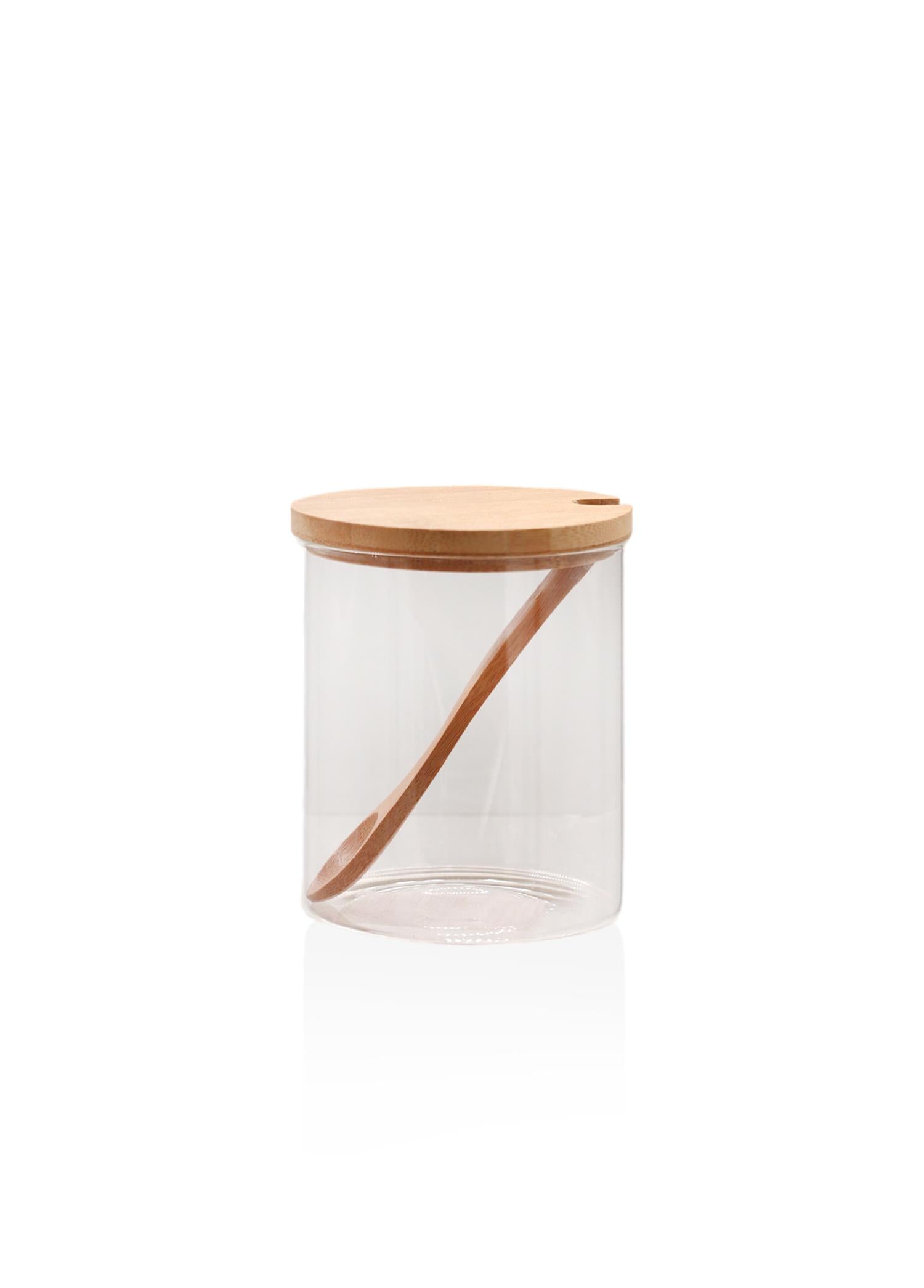 Borosilicate Glass Jar with Bamboo Lid 450 ml