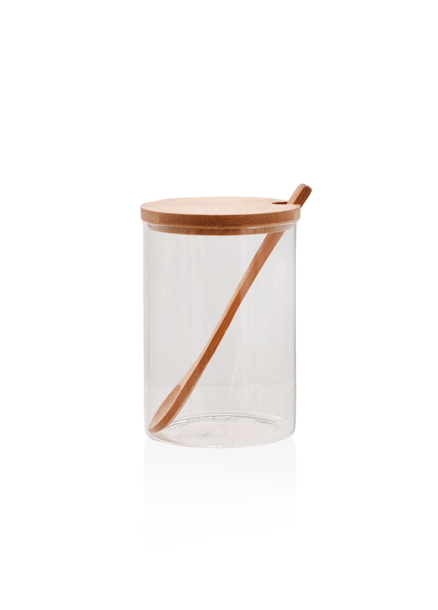 Borosilicate Glass Jar with Bamboo Lid 550 ml