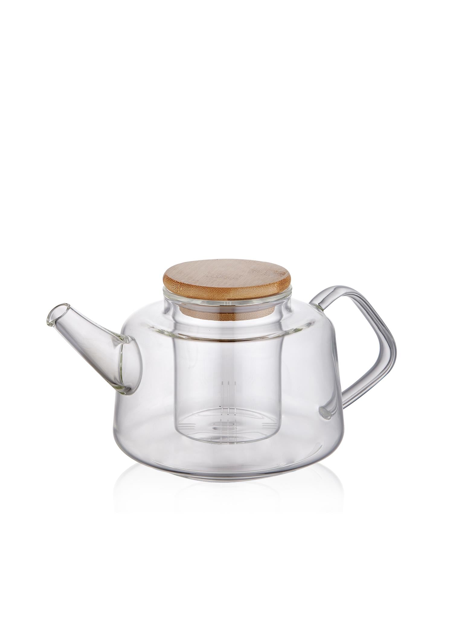 Bamboo Lid Strainer Teapot 600 ml