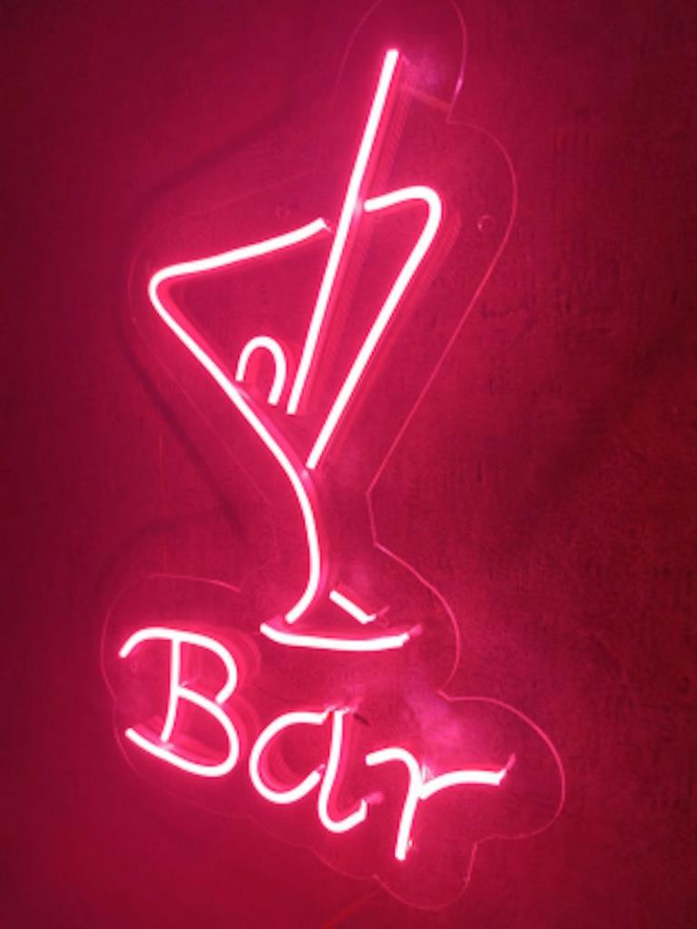 Bar cocktail neon cocktail decorazione della parete neon illuminazione decorativa