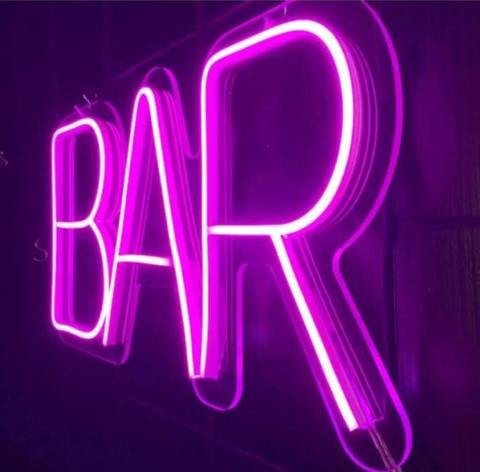 Bar Written Neon LED Illuminated Sign