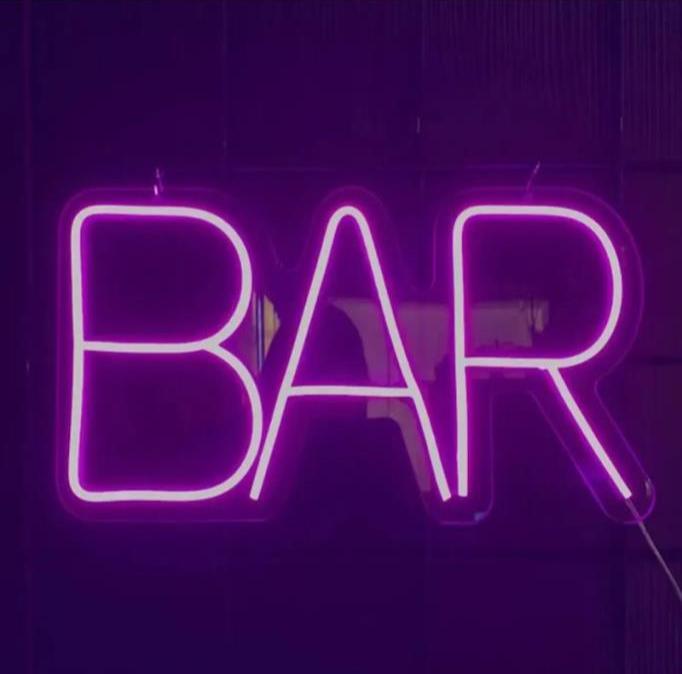 Bar Written Neon LED Illuminated Sign