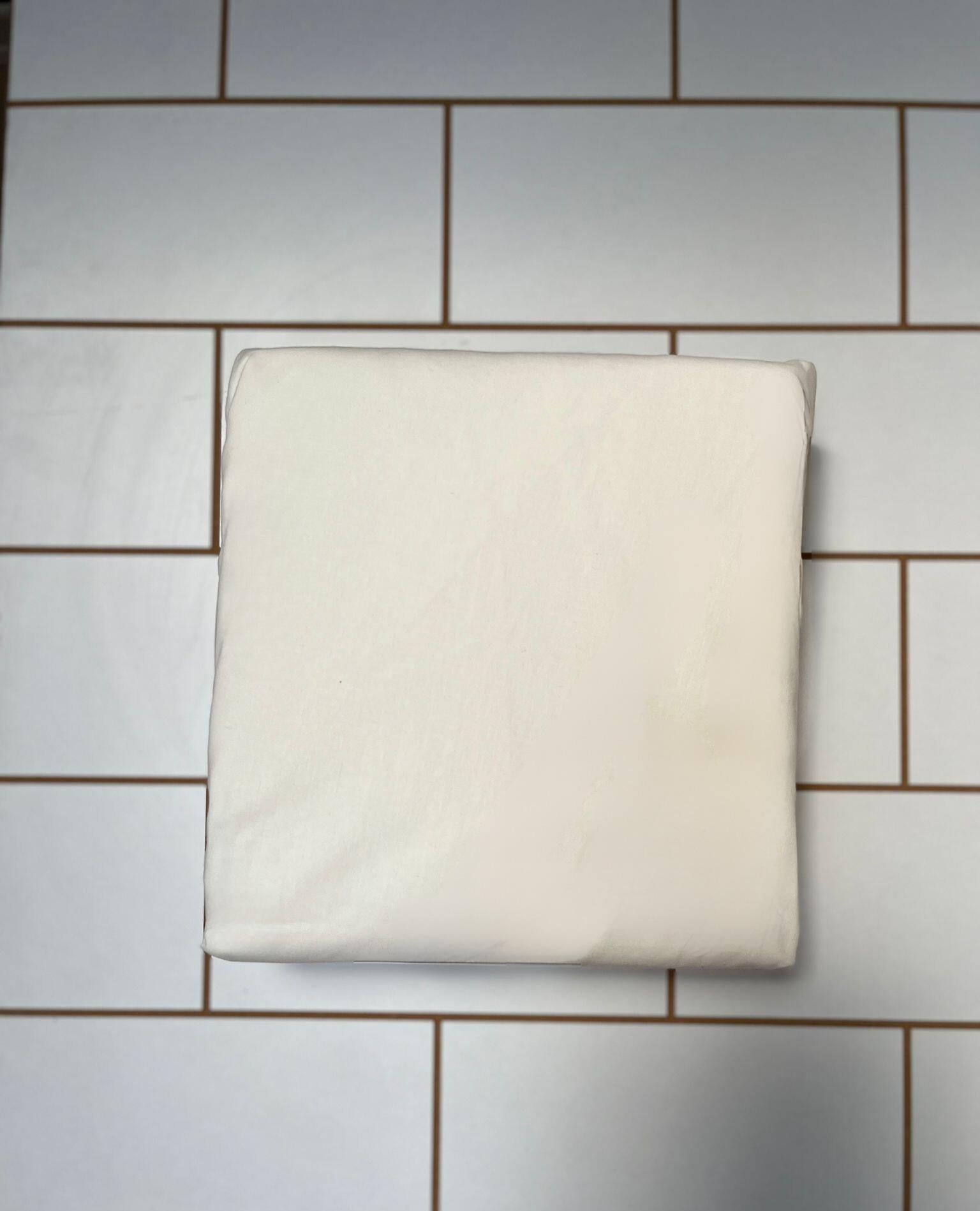 Basic Natural Cotton Elasticated Double Sheet 160x200 cm - Cream