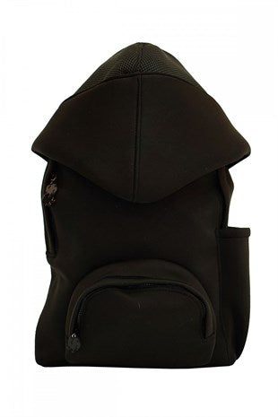 Ikigai The City Basic Black Abnehmbarer Kapuzen mit großem Rucksack