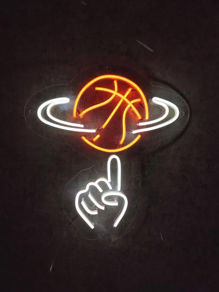 Basketball Ball Neon Sign Testo Neon Lighting Decorative