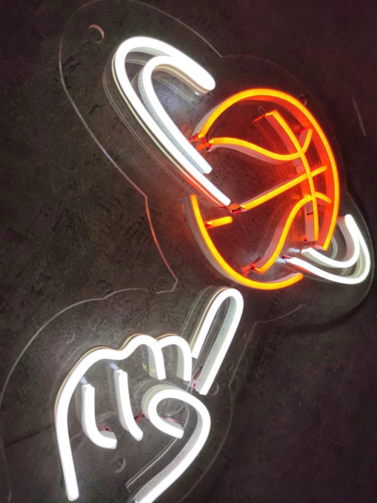 Basketball Ball Neon Sign Testo Neon Lighting Decorative