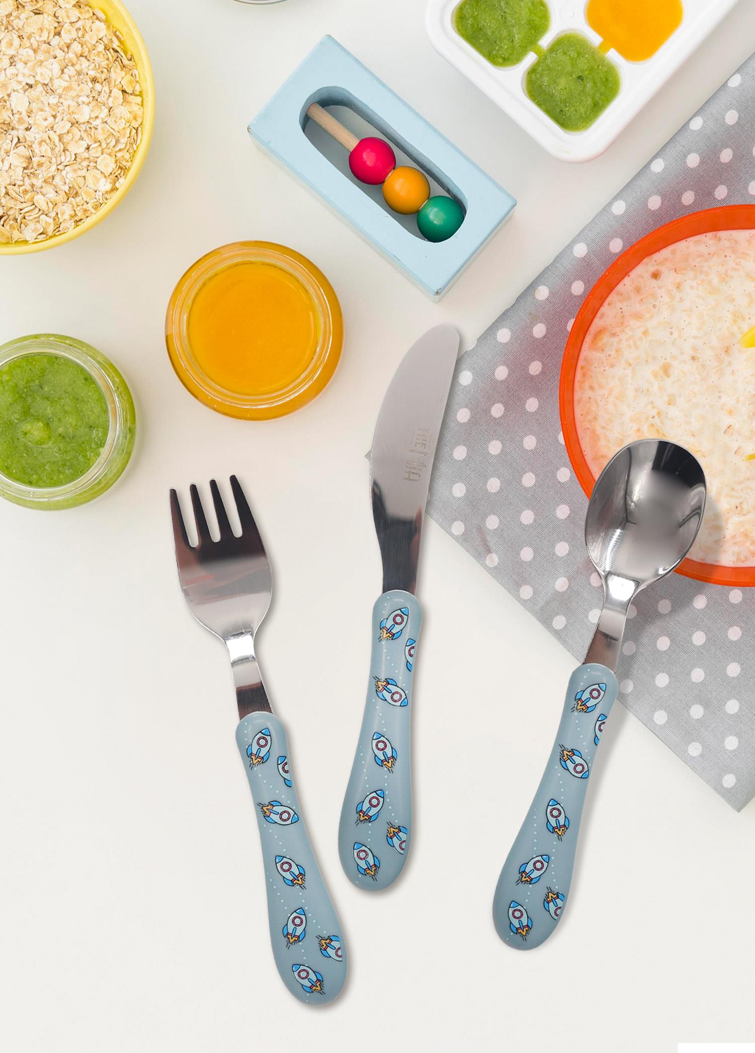 Baby Cutlery Set Rocket 3 Piece