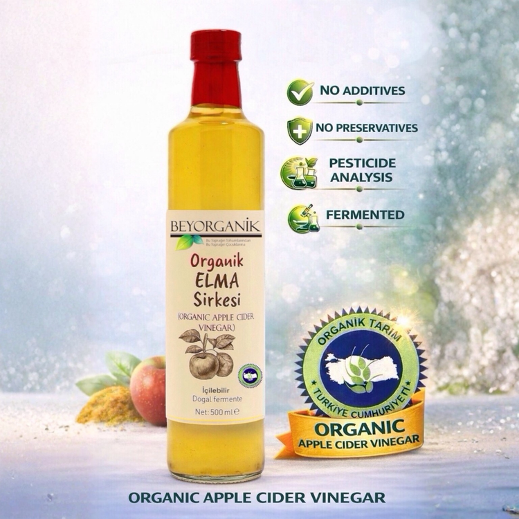 Beyorganik Organic Apple Cider Vinegar 500ml (16.91 oz) - Exporgin | Türkiye Comes to You