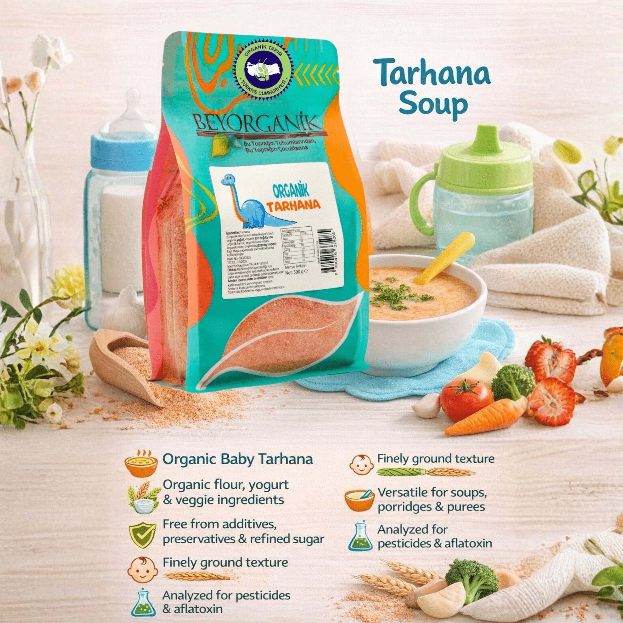 Beyorganik Organic Baby Tarhana 500g (17.64 oz) - Exporgin | Türkiye Comes to You