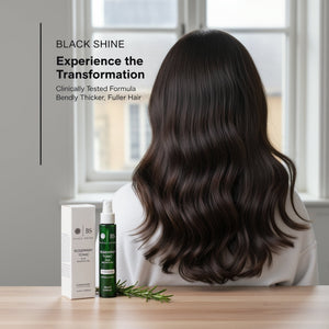 Black Shine Rosemary Water Hair Growth Spray for Women and Men - Natural Rosemary Hydrosol Tonic for Thinning Hair, Scalp Treatment and Hair Care - 100 ml (3.38 fl.oz) - Exporgin | Türkiye Comes to You