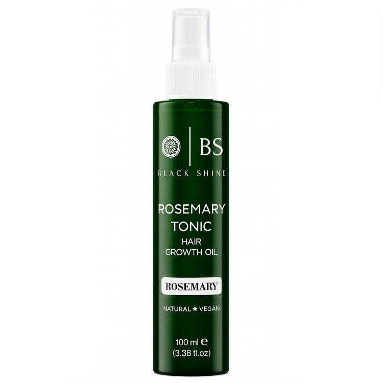 Black Shine Rosemary Water Hair Growth Spray for Women and Men - Natural Rosemary Hydrosol Tonic for Thinning Hair, Scalp Treatment and Hair Care - 100 ml (3.38 fl.oz) - Exporgin | Türkiye Comes to You