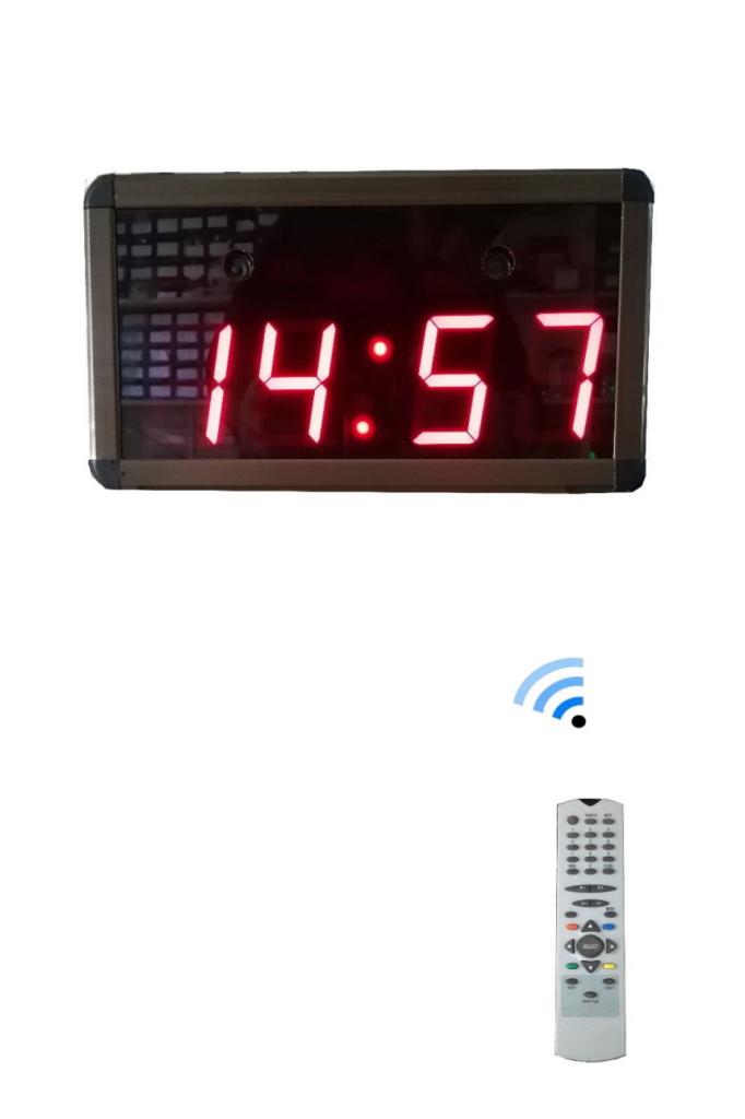 Digital Clock with Bluetooth Music Player (Case Dimensions: 15x30 cm - Red)