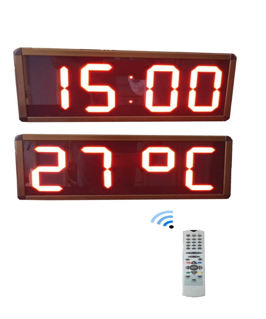 Digital Clock with Bold Font Display (Case Size: 16x50 cm - Red)