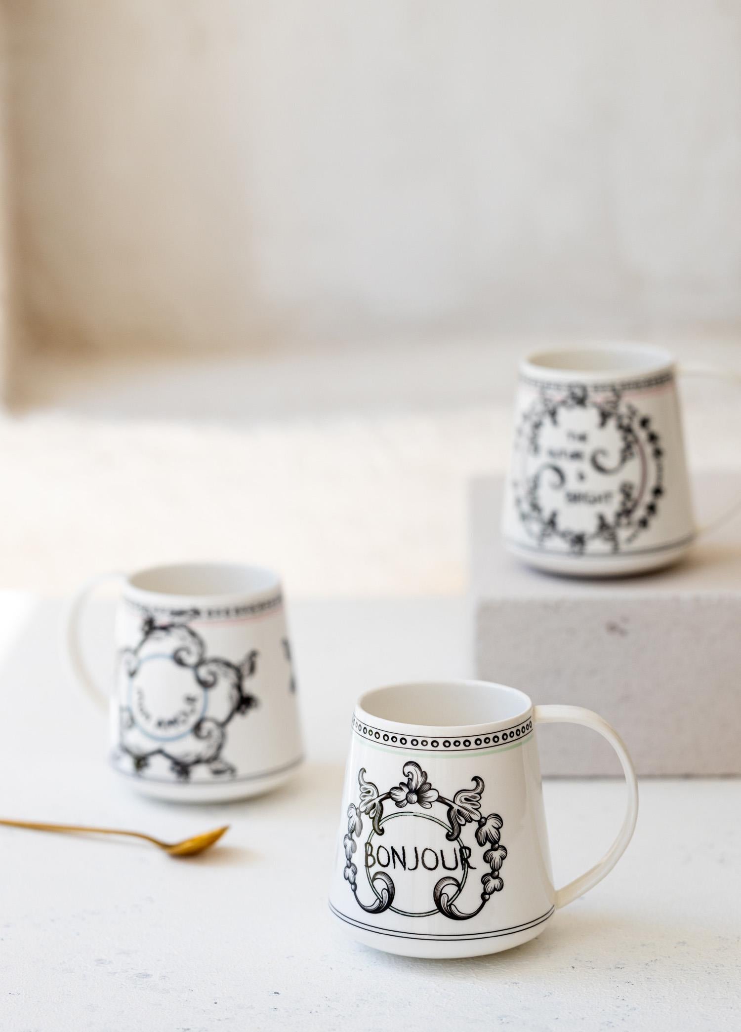 Bonjour Porcelain Mug KPA0257 340 cc