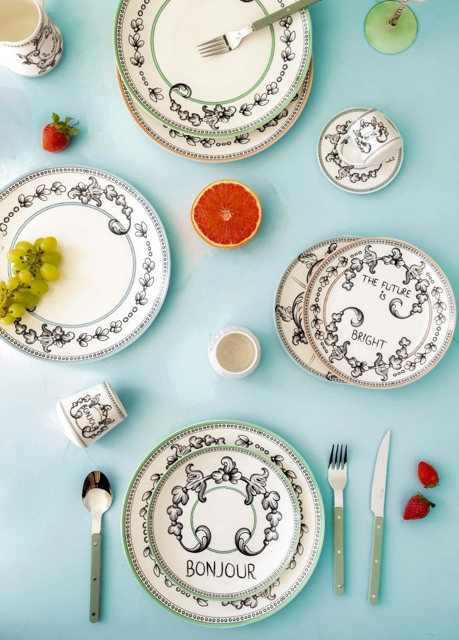 Bonjour Serving Plate for 6 People - Exporgin - Global Shopping Site