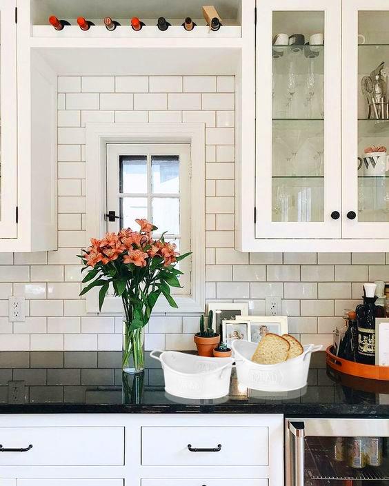 Bread Service White 23x14 cm - Exporgin - Global Shopping Site