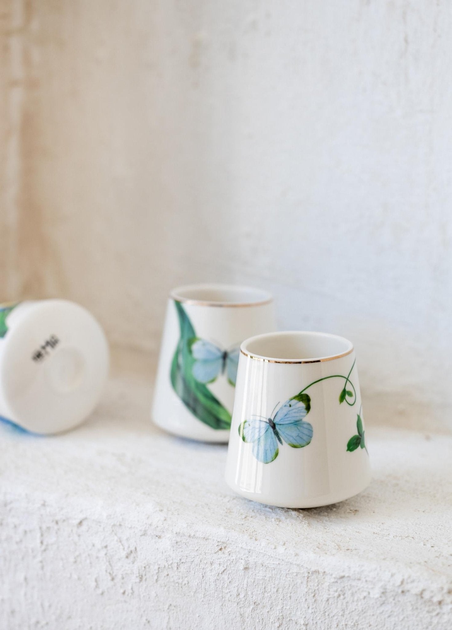 Butterfly Porcelain Mug KPA0237 180 cc - Exporgin - Global Shopping Site