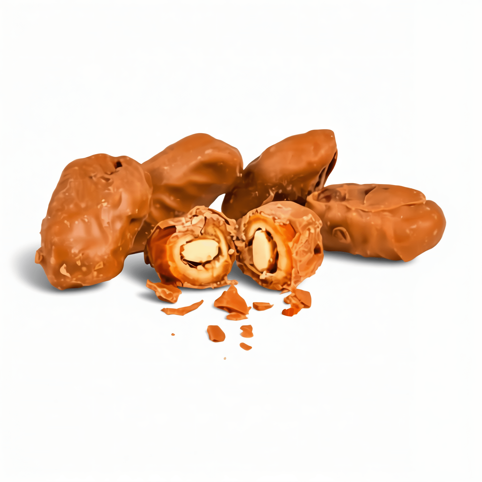 Caramel Chocolate Covered Dates with Almonds 500g (17.64 oz) - Exporgin | Türkiye Comes to You