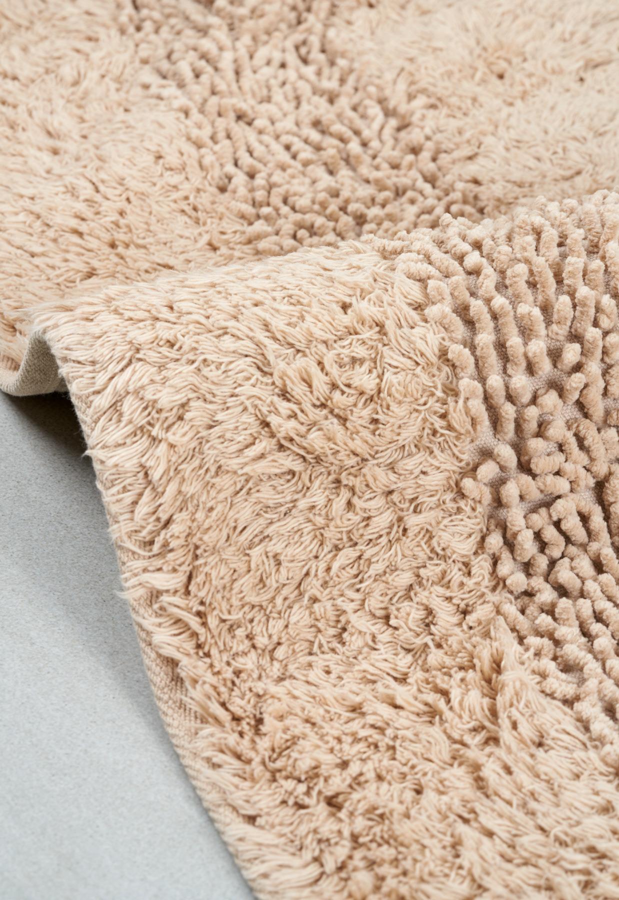 Catchy Natural Cotton 2-Piece Bath Mat Set 60x100+50x60 cm - Beige