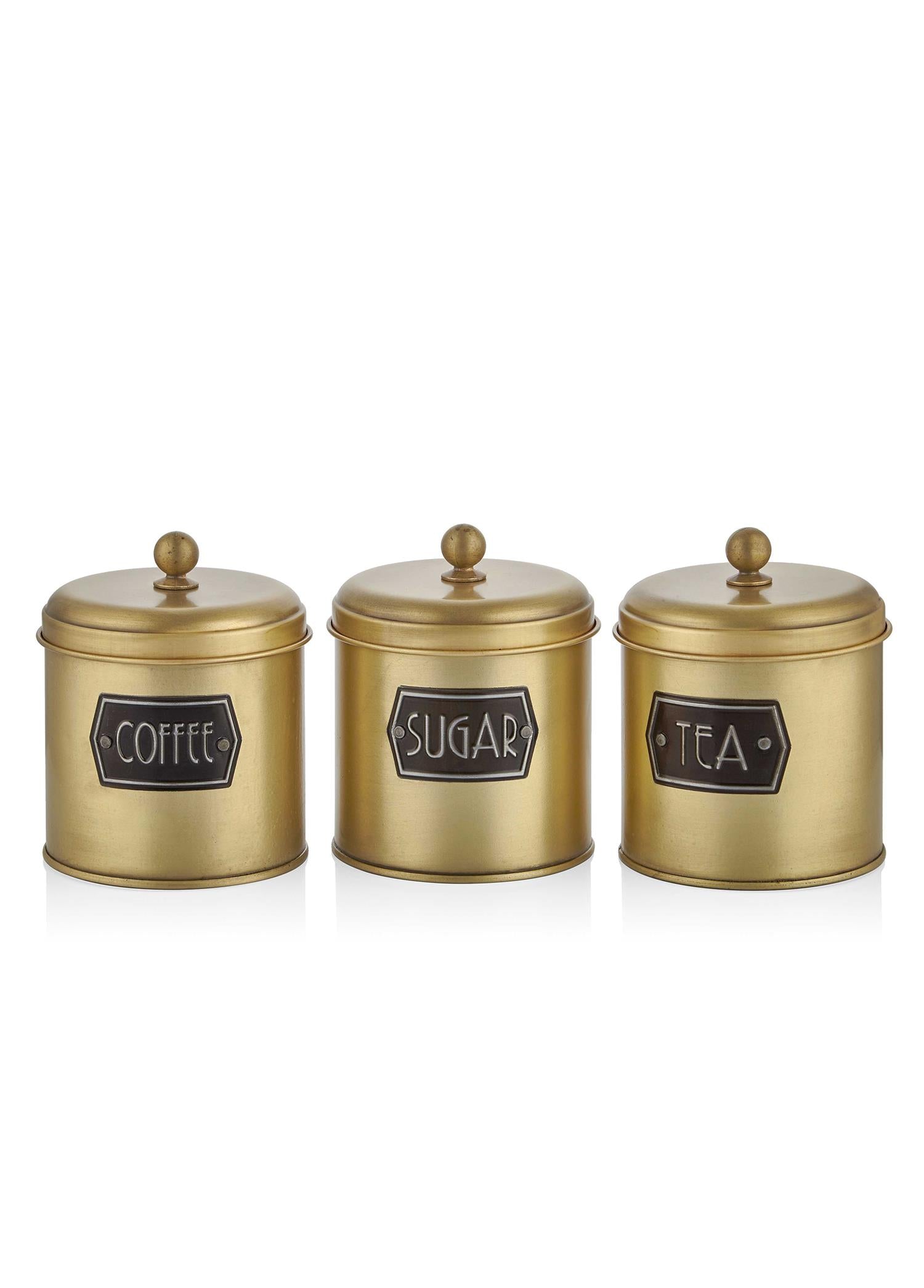 Tea Sugar Coffee Jar Gold 1.30 Lt MGL0022