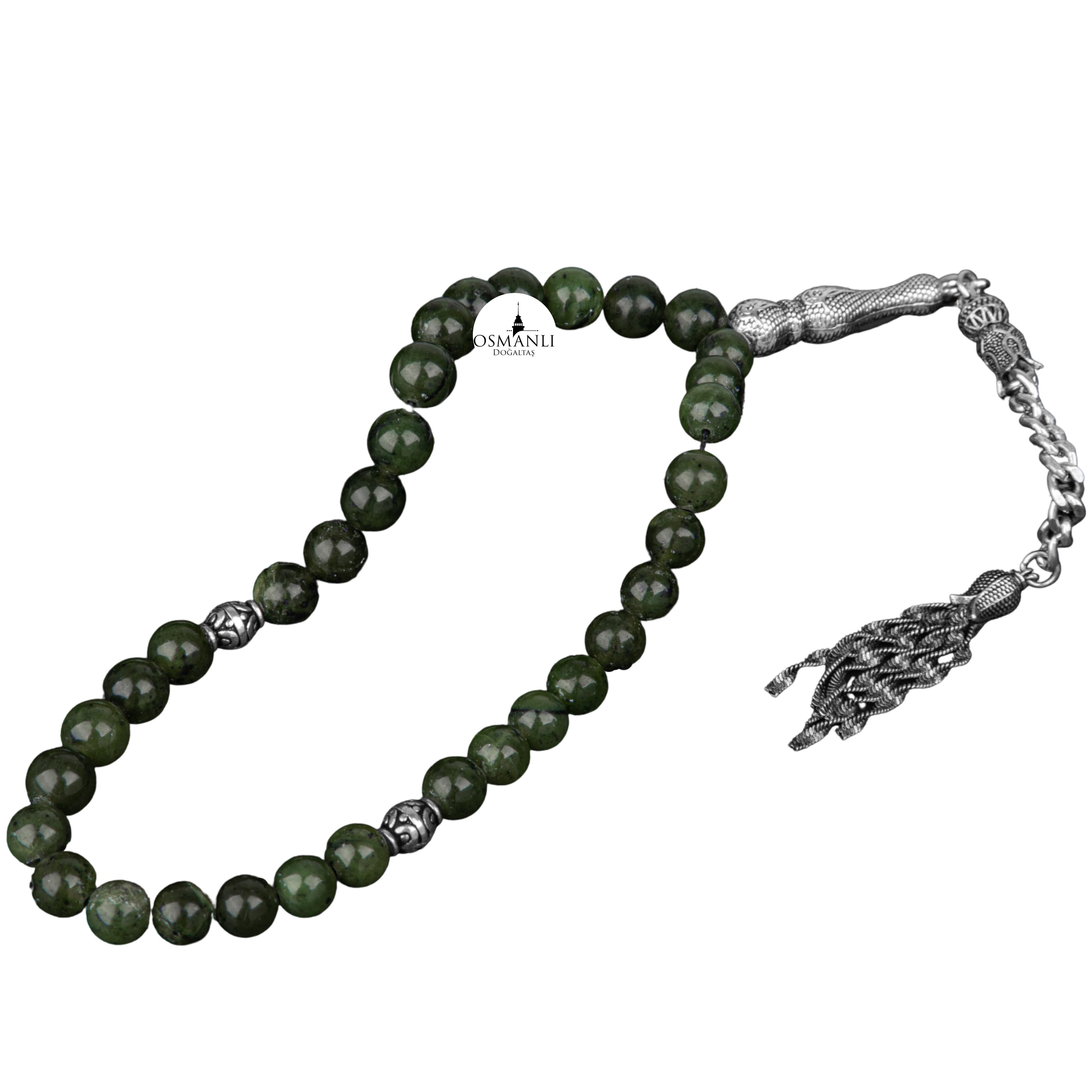 Jade Natural Stone Oración Beads 33 piezas - 8 mm