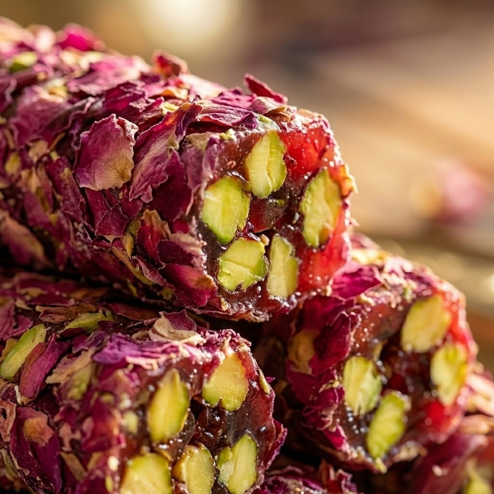 Çelebioğulları Turkish Delight Lokum Fingers Sticks With Pistachio and Rose Petals - Exporgin | Türkiye Comes to You
